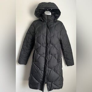 The North Face Women’s Black Full Zip  Hoodie 550 Down Puffer Parka Coat S/P